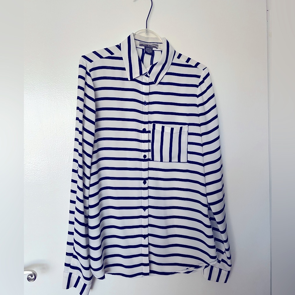 Suzy Shier Women’s Stripped Button-up Blouse - Size XS